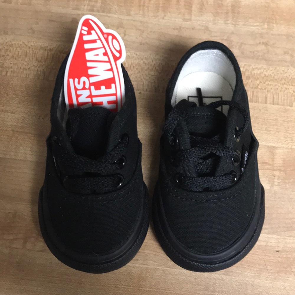Baby black vans. Brand new. Size 2